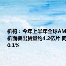 机构：今年上半年全球AMOLED手机面板出货量约4.2亿片 同比增长50.1%