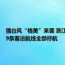 强台风“格美”来袭 浙江温州49条客运航线全部停航
