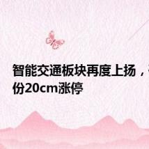 智能交通板块再度上扬，研奥股份20cm涨停