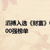 滔搏入选《财富》中国500强榜单