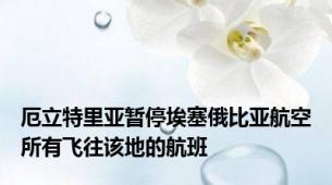 厄立特里亚暂停埃塞俄比亚航空所有飞往该地的航班