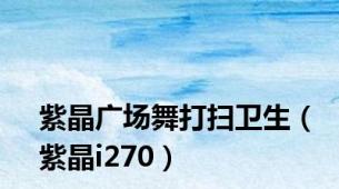 紫晶广场舞打扫卫生（紫晶i270）
