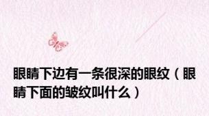 眼睛下边有一条很深的眼纹（眼睛下面的皱纹叫什么）