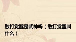 散打觉醒是武神吗（散打觉醒叫什么）