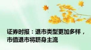 证券时报：退市类型更加多样，市值退市将跻身主流