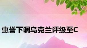 惠誉下调乌克兰评级至C