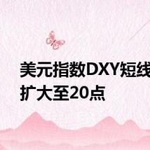 美元指数DXY短线跌幅扩大至20点