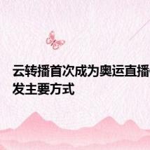 云转播首次成为奥运直播信号分发主要方式