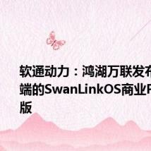 软通动力：鸿湖万联发布面向PC端的SwanLinkOS商业PC发行版