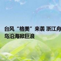 台风“格美”来袭 浙江舟山东极岛沿海掀巨浪