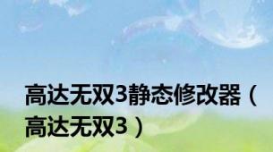 高达无双3静态修改器（高达无双3）