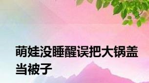 萌娃没睡醒误把大锅盖当被子