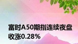 富时A50期指连续夜盘收涨0.28%