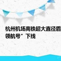杭州机场高铁超大直径盾构机“领航号”下线