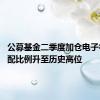 公募基金二季度加仓电子行业 超配比例升至历史高位