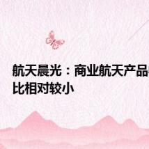 航天晨光：商业航天产品收入占比相对较小