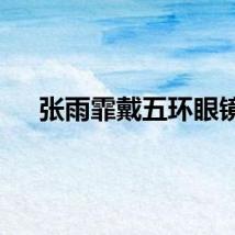 张雨霏戴五环眼镜