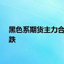 黑色系期货主力合约转跌