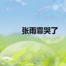 张雨霏哭了