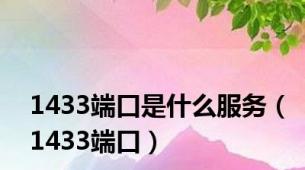 1433端口是什么服务（1433端口）