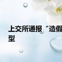 上交所通报“造假”典型