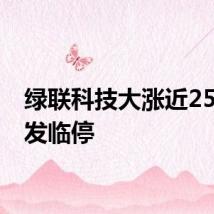 绿联科技大涨近25% 触发临停