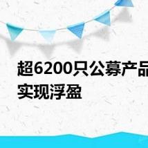 超6200只公募产品年内实现浮盈