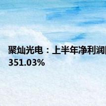 聚灿光电:上半年净利润同比增351.03%