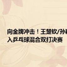 向金牌冲击！王楚钦/孙颖莎闯入乒乓球混合双打决赛