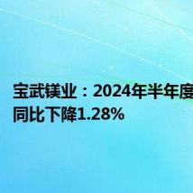 宝武镁业:2024年半年度净利润同比下降1.28%