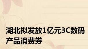 湖北拟发放1亿元3C数码产品消费券