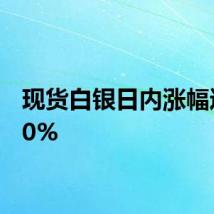 现货白银日内涨幅达1.00%