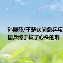 孙颖莎/王楚钦问鼎乒乓混双,国乒终于拔了心头的刺
