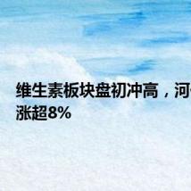 维生素板块盘初冲高，河化股份涨超8%