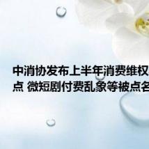 中消协发布上半年消费维权舆情热点 微短剧付费乱象等被点名