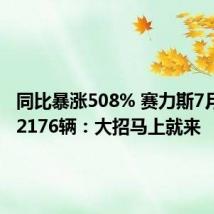 同比暴涨508% 赛力斯7月销量42176辆:大招马上就来