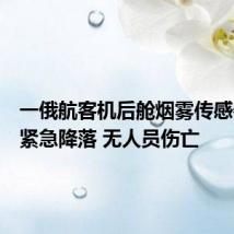 一俄航客机后舱烟雾传感器报警紧急降落 无人员伤亡