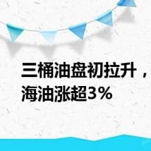 三桶油盘初拉升，中国海油涨超3%