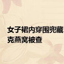 女子裙内穿围兜藏1137克燕窝被查