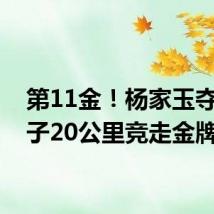 第11金!杨家玉夺得女子20公里竞走金牌