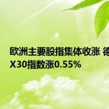 欧洲主要股指集体收涨 德国DAX30指数涨0.55%