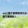 qq三国千里草获得方法（qq三国千里缉凶）
