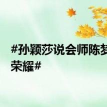 #孙颖莎说会师陈梦无比荣耀#