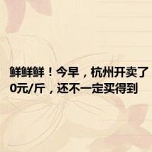 鲜鲜鲜!今早,杭州开卖了!最高80元/斤,还不一定买得到