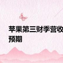 苹果第三财季营收高于预期