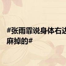 #张雨霏说身体右边都是麻掉的#