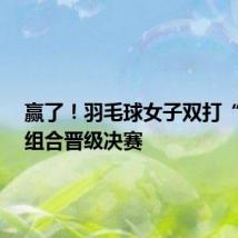 赢了！羽毛球女子双打“凡晨”组合晋级决赛