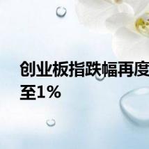 创业板指跌幅再度扩大至1%