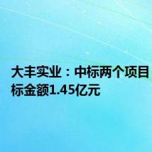 大丰实业：中标两个项目 合计中标金额1.45亿元