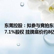 东莞控股：拟参与竞拍东莞证券7.1%股权 挂牌底价约8亿元
